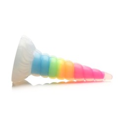 Gode en silicone luminescent arc-en-ciel
