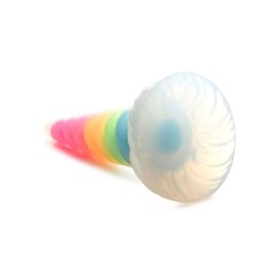 Gode en silicone luminescent arc-en-ciel