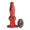 Hel-Wolf Dildo Vibrador e de Empurrão - Vermelho e Preto