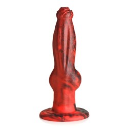 Hel-Wolf Dildo Vibraator ja Tõukeseade - Punane ja Must
