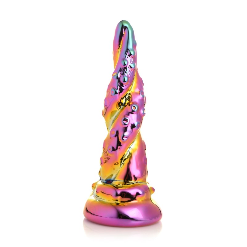 Lumottu Sateenkaarikristallidildo - Keltainen ja Vaaleanpunainen