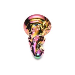 Dildo de Vidre Irisat Encantador - Groc i Rosa