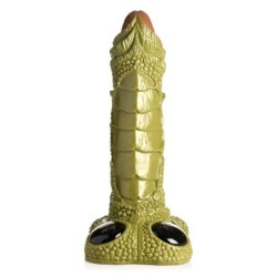 Gigantyczny, Łuskowaty Dildo Potwór z Bagien - Zielony