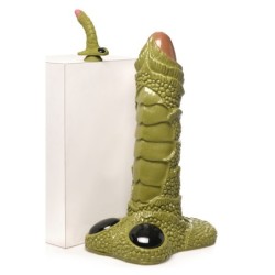 Milzu Zvīņains Purva Briesmoņa Dildo - Zaļš