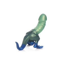 Dildo Dinosaurier Jurassischer Penis - Grün und Blau