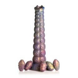 Deep Invader Tentacle Ovipositor Dildo de Silicone com Ovos