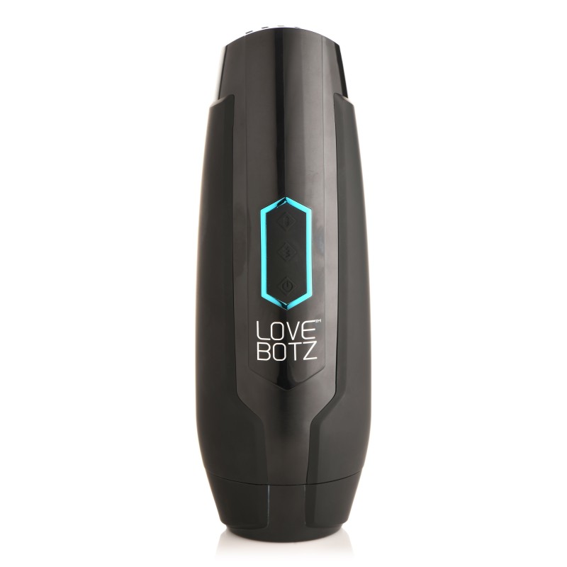 Masturbator mit Stoß- und Vibrationsbewegungen - Schwarz Masturbator mit Stoß- und Vibrationsbewegungen - Schwarz