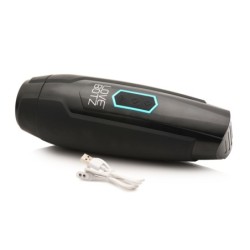 Masturbator med Stöt- och Vibrationsrörelser - Svart