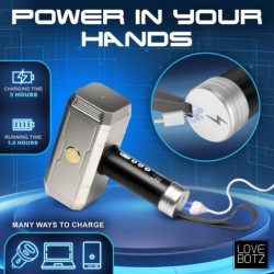 Thunder Stroker Zuigmasturbator - Zilver en Zwart