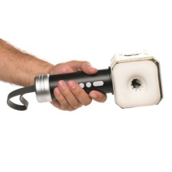 Thunder Stroker Saug-Masturbator - Silber und Schwarz