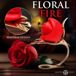 Ružičasta svijeća s postoljem - Crvena