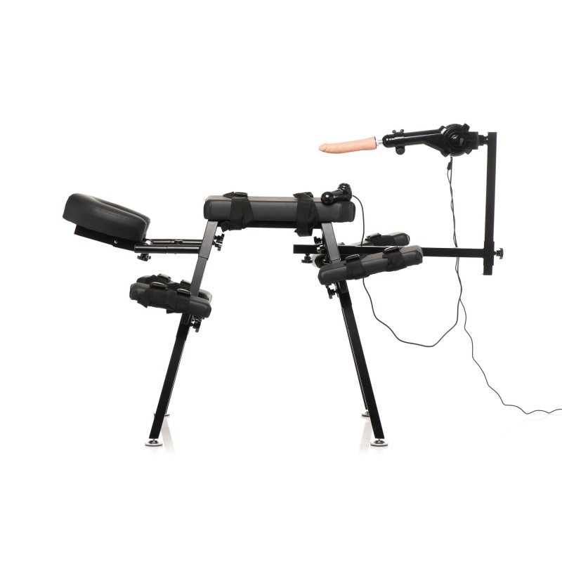 Bancă de Obediență cu Mașină Sexuală - Negru