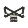 Arreio de peito com braçadeiras - Preto S/M
