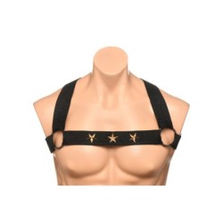 Arreio de peito com braçadeiras - Preto S/M