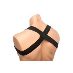 Arreio de peito com braçadeiras - Preto S/M