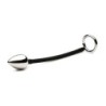 Anillo para pene y testículos Tug + Plug con tapón anal - Negro y Plata