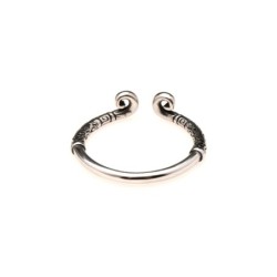 Anneau pour gland en acier inoxydable - Argent