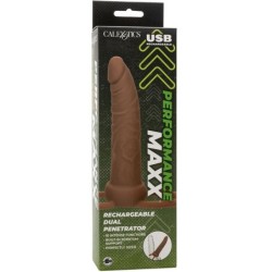 Performance Maxx Dvostruki Penetrator Punjivi Koža Smeđa