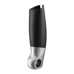 Močan masturbator Satisfyer+ z aplikacijo Connect - Črna/Srebrna