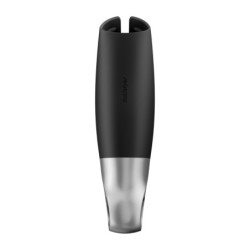 Močan masturbator Satisfyer+ z aplikacijo Connect - Črna/Srebrna