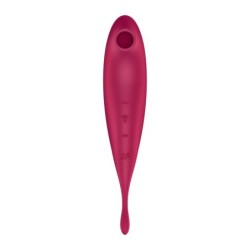 Satisfyer Twirling Pro Connect App - Temno Rdeča