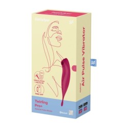 Satisfyer Twirling Pro Connect App - Temno Rdeča
