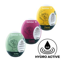 Satisfyer Set de Masturbadores de Ovos Riffle, Bubble & Fierce