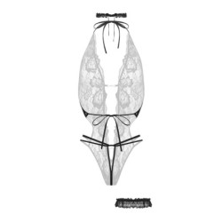 Body-Set entrecuix obert Renee - negre S/M