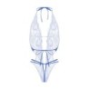 Body de renda com entrepernas aberta Renee - azul S/M