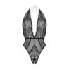 Halterteddy Dina met open kruis - zwart S/M