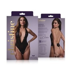 Halterteddy Dina com entrepernas abertas - preto S/M