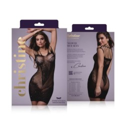 Riana Shimmer Dress - Black