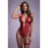 Set corporal cu deschidere în zona intimă Renee – Roșu S/M