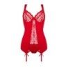 Conjunto de top com alças de 2 peças Marzia - vermelho S/M