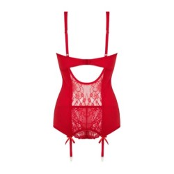 Conjunto de top com alças de 2 peças Marzia - vermelho S/M