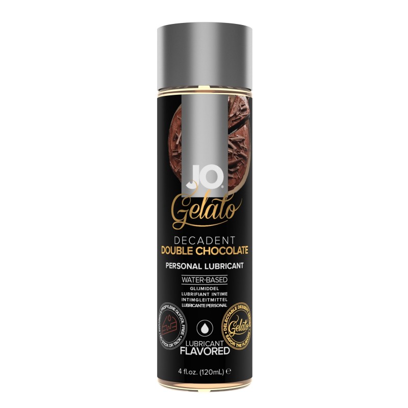 System JO - Gelato Decadente Lubrificante à Base de Água Chocolate Duplo - 120 ml