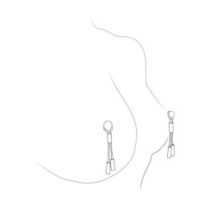 Crave - Ciucuri din piele pentru sfârcuri - Negru și Argintiu