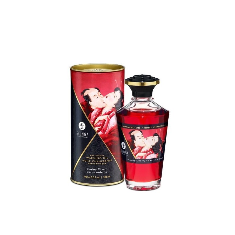 Shunga - Olio Afrodisiaco Riscaldante Ciliegia Ardente 100 ml