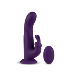 FeelzToys - Besisukantis triušio vibratorius „Whirl-Pulse“ su nuotoliniu valdymu, violetinis