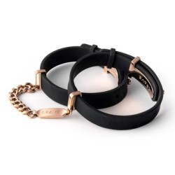 Crave - ID Cuffs - Negro/Oro Rosa