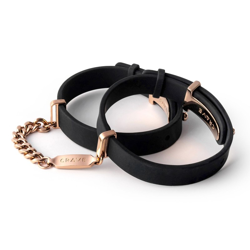 Crave - ID Cuffs - Negre/Or Rosa