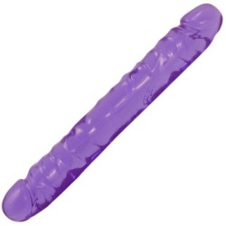 Crystal Jellies Jr. Doble dildo - Morado