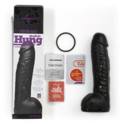 Realistyczne Dildo VacULock CodeBlack - Czarny