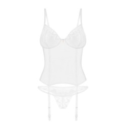 Alissium Korset og G-streng - Hvid XS/S