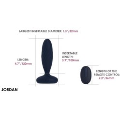 Svakom - Jordan Anālais Plug ar Grūdienu - Zils