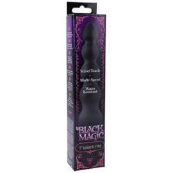 Vibrator med randig textur Black Magic - Svart