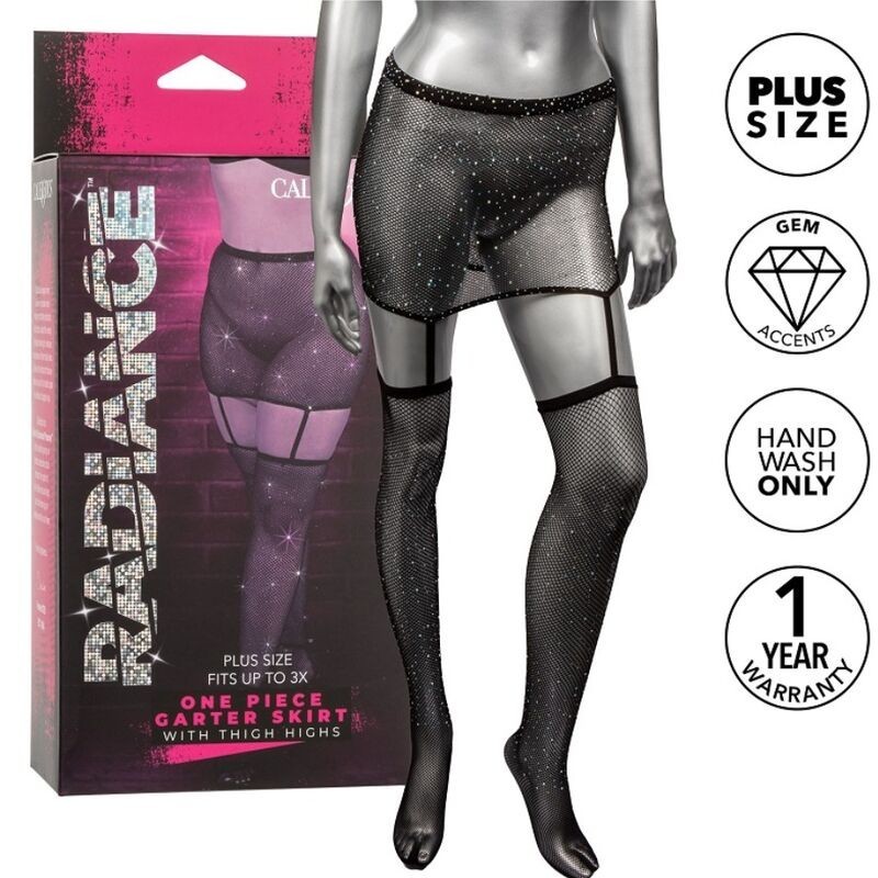 Radiance Jupe Porte-jarretelles Mi-Cuisse Grande Taille