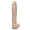 Dildo med sugekop Vac-U-Lock aftagelig - Beige