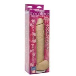 Dildo con ventosa Vac-U-Lock rimovibile - Beige