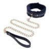 Puma Leder Halsband und Leine - Schwarz